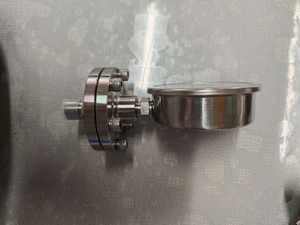 เกจวัดความดันสแตนเลส100มม. (4 ") พร้อมไดอะแฟรมซีล-316เอสเอสเอสการเชื่อมต่อหน้าแปลนสำหรับสื่อที่มีความหนืด/กัดกร่อน - Product Image 3