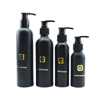Emballage liquide de shampooing de savon cosmétique Bouteille de pulvérisation à gâchette en aluminium Noir Argent 30ml 50ml 100ml 200ml 500ml Tailles pour lotion
