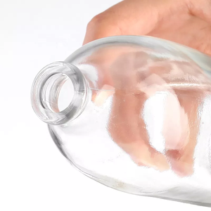 Botella de Licor de Cristal Blanco Ovalada al por Mayor, Botella de Vino, Botella de Ginebra Tónica de 500 ml con Tapón de Corcho - Product Image 6