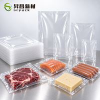 Sacs sous vide lisses pour aliments, pochettes sous vide PA PE Nylon haute barrière pour viande, fruits de mer, fromage, aliments surgelés