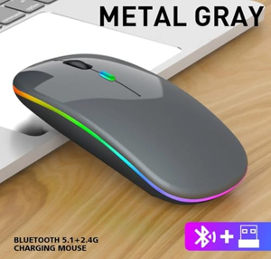 High Quality Wireless 2.4g Blue Tooth Thin Wireless Charging <b>Mouse</b> Led Light Game <b>Computer</b> Wireless Dual Mode <b>Mouse</b> - Product Image 3