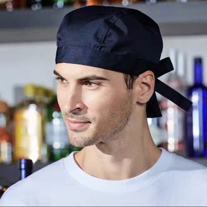 Cotton Chef Hat Red Solid Color Unisex Pirate Hat For Restaurant Bar Staff Uniforms - Product Image 5