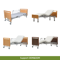 Lit médical électrique en bois pour maison de retraite, 2 fonctions, conforme IEC60601, pour soins à domicile, idéal pour personnes âgées - Vente en gros OEM/ODM