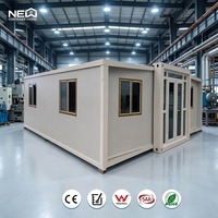 NUEVA CASA CONTENEDOR Expandible de 20 y 40 Pies, Oficina Moderna Aislada de Acero con Instalación Rápida y 1 Año de Garantía para Negocios