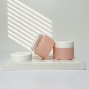 30g 50g Glass Cosmetic Jars Gradient Color Empty Cream Jar Frosted <b>Container</b> Gold Lids Custom Eye Face Skincare Packaging - Product Image 2