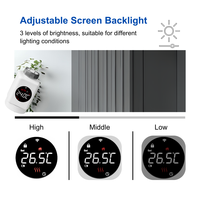 Vente chaude Chauffage Wifi Thermostat de Rétro-Éclairage Réglable Radiateur Valve Thermostat avec Smart Life Tuya Zigbee Thermostat