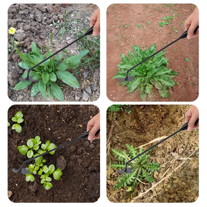 Outil de désherbage portable pour jardin, désherbeur manuel en acier au manganèse forgé pour l'éradication des mauvaises herbes - Product Image 4