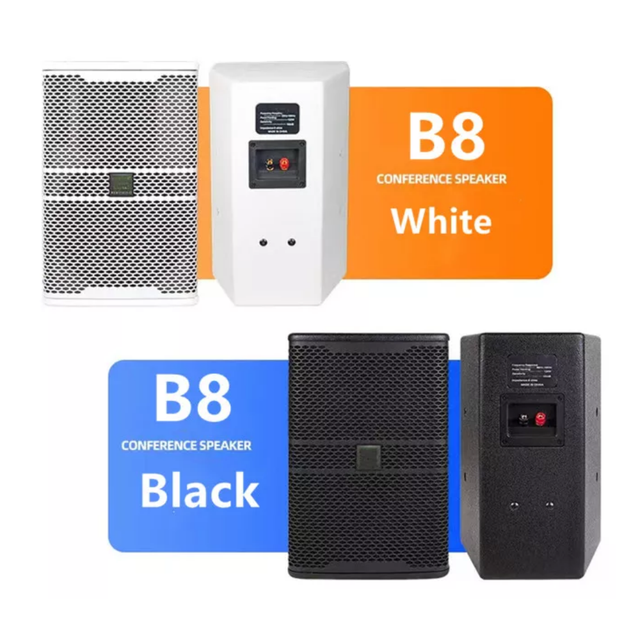 Professional 8-Inch 2-Speaker Passive 2-Way Full Range Metal Speaker 130W 8 92dB Black/White Optional Clear Voice