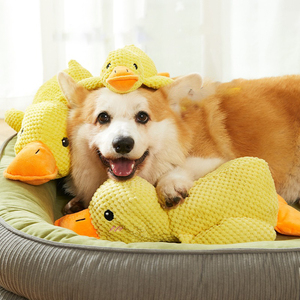 Juguete de Peluche de Lujo <span class=keywords><strong>para</strong></span> <span class=keywords><strong>Perros</strong></span>, Lindo Pato Amarillo con Sonido, Juguete Interactivo <span class=keywords><strong>para</strong></span> Masticar, Juguete Resistente <span class=keywords><strong>para</strong></span> <span class=keywords><strong>la</strong></span> Dentición, <span class=keywords><strong>para</strong></span> Aliviar el Aburrimiento y <span class=keywords><strong>la</strong></span> <span class=keywords><strong>Ansiedad</strong></span> - Product Image 1