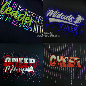 DIY Just a Girl Who Loves Cheer White Glitter 3D Puff PU Red Metallic PU Heat Transfer Applique pour Shirt Sports Bra Umbrella - Product Image 6