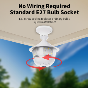 E27 灯泡摄像头 WiFi 360 度全景网络摄像头 无线安全摄像头 1080P 高清 WiFi 摄像头 - Product Image 3