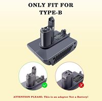 Adaptateur DW31B pour batterie au lithium Dewalt 20V vers aspirateur Dyson 21,6V Type-B DC31 DC34 DC35 DC44 DC45
