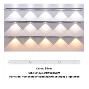 Capteur de mouvement alimenté par batterie LED éclairage de nuit bâton-n'importe où placard lumière pour couloir chambre escalier armoire lumières - Product Image 3