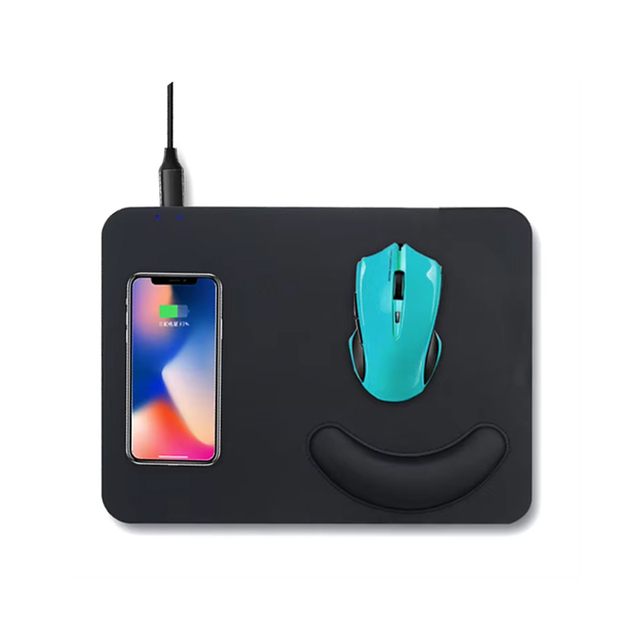 Hot Selling 10W Wireless Charger Mouse Pad Wrist Rest Game Mousepad for IPhone