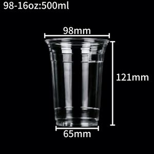 Vasos Desechables de Plástico PET Transparente de Pared Simple, Ecológicos, Personalizados al por Mayor, de 12-20 oz, con Tapas para Café, Bebidas, Fiestas y Comida para Llevar - Product Image 6