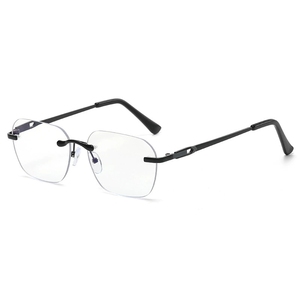 Rimless Progressive Multifocus Reading Glasses Photochromic Transition <strong>Sunglasses</strong> Sun <strong>Readers</strong> Blue Light Blocking Eyewear - Product Image 5