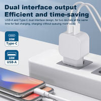Chargeur PD 20W 2 ports Chargeur mural 20W Port de chargeur micro USB pour téléphone portable le plus récent