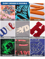T-shirt à manches courtes 270 Gsm Heavyweight, T-shirt et chemise pour hommes Dtg de grande taille en pur coton 100% avec logo personnalisé