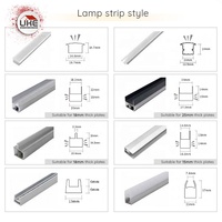 Éclairage LED pour étagère en verre, profilé en aluminium, PVC, PC, accessoires de placard encastrés cachés