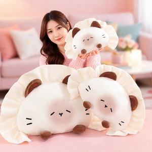 Peluche Gyoza Chat Réaliste de Qualité Supérieure, Jouet en Peluche Rond en Forme de Ravioli pour Enfants, Cadeau d'Anniversaire, Prix de Gros Expert - Product Image 3