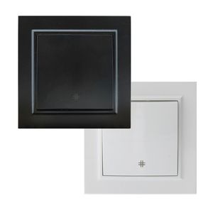 Interruptor empotrable simple de cruzamiento negro - control de luz, diseño elegante, ideal para circuitos eléctricos en - Product Image 1