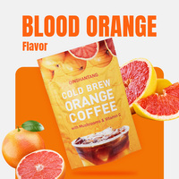 QINSHANTANG Mélange de champignons multiples Lions Mane Orange Organic Rise Mushroom Poudre de café instantané pour l'esprit et le cerveau