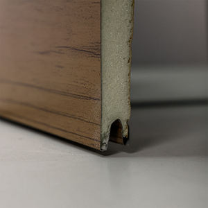 แผ่นผนังฉนวนภายนอก แผ่นแซนวิชโลหะ แผ่น<span class=keywords><strong>หลังคา</strong></span> กันน้ำ ตกแต่งผนังภายนอก ความหนา 16 มม. โฟม <span class=keywords><strong>PU</strong></span> แผ่นกันไฟ - Product Image 6