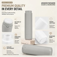 Bouteilles de lotion sous vide en plastique personnalisées de 25 ml/45 ml avec bouchons à vis et inserts remplaçables pour cosmétiques