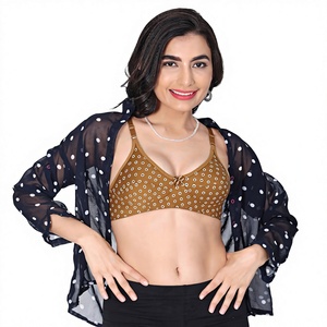 Sujetador de algodón estampado sin relleno, suave y transpirable, para uso diario, sin aros, para mujer, fabricante mayorista de telas estampadas. - Product Image 1