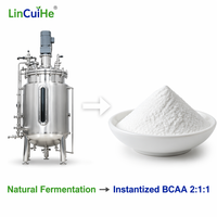 LCHBIO Factory Bulk BCAA 2:1:1 99% Végétalien Fermenté Supplément Non-OGM Qualité Alimentaire Acides Aminés Extrait de Graines Musculaires en Poudre