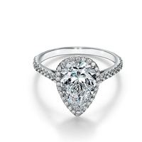 Bague en or massif avec diamant de laboratoire HPHT CVD VVS certifié IGI, taille poire, bague de fiançailles pour femme