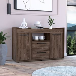 Chapella 2-Drawer <b>Sideboard</b> in Dark Walnut Elegant Storage Solution - Product Image 1