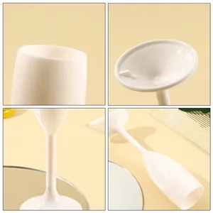 Verres à vin jetables modernes et compacts, verres à champagne pour fêtes et réceptions, pique-niques en plein air, réceptions de mariage - Product Image 4