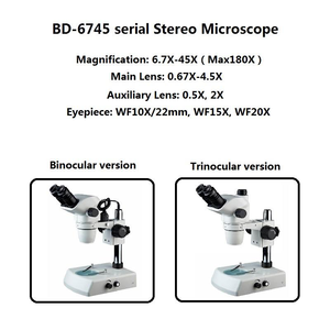 Microscopio Digital Estéreo Binocular y Trinocular Boshida BD-6745 2X-270X para Inspección Industrial y Reparación Móvil - Product Image 2