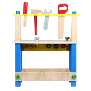 2020 nueva tendencia de montaje de caja de herramientas de madera de juguete de mesa de trabajo al por mayor papel de juego de p - Product Image 6