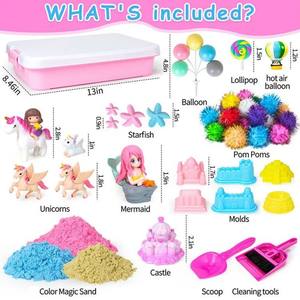 JITENG - Juego de Arena Mágica Colorida y Divertida para Hacer Manualidades, 450 g, con Molde - Product Image 2