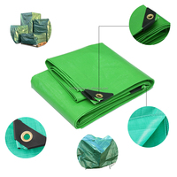 Rouleau de bâche en poly tissé double vert MILLION, résistant aux déchirures, imperméable, pour abri de véhicules agricoles