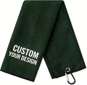 Serviette de golf gaufrée en microfibre durable, résistante au sable, à séchage rapide, avec impression personnalisée, pour le voyage, vente en gros - Product Image 1