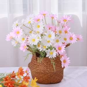 Bouquet artificiel de marguerites en soie, fleurs blanches et roses, décoration de mariage et de maison, réutilisable, haute simulation - Product Image 1