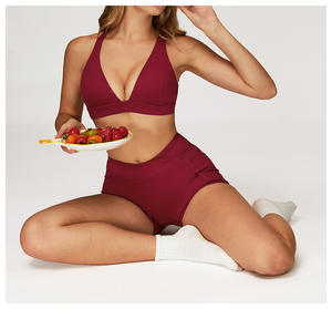 Set di Yoga per allenamento 4 pezzi con Logo personalizzato Leggings da Yoga ad asciugatura rapida con pelle nuda e morbida elastica aderente da palestra set - Product Image 6