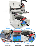 Máquina de Serigrafía Plana Neumática Semiautomática de Escritorio para Tarjetas, Etiquetas y Tubos