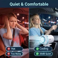 Ventilador Portátil USB para Coche Y32 Summer 199, Mini Ventilador de Mano con Velocidades Ajustables, Giratorio 360° °   Ventiladores de Mano Giratorios con Pantalla