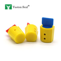 Sceau de sécurité anti-effraction en plastique YTMS104 à usage unique pour compteurs électriques, d'eau et de gaz, jaune, bleu, personnalisable OEM