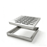 Grille de drainage en acier inoxydable galvanisé anti-colmatage et anti-corrosion pour caniveaux, trottoirs, allées et sols en béton renforcé