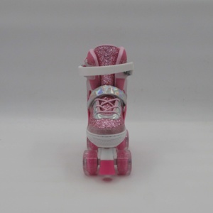 Chaussures de <span class=keywords><strong>roller</strong></span> <span class=keywords><strong>quad</strong></span> professionnelles personnalisées pour femmes adultes, roses, Jun Ran YJ-128, roues en PU avec roulements ABEC-7, roues en PVC, roues clignotantes - Product Image 1
