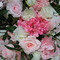 Arche florale artificielle rose pour cérémonie de mariage, décorations de table et centres de table pour événements nuptiaux