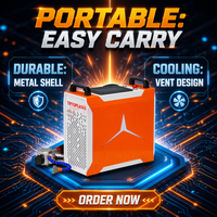 Machine de nettoyage au laser pulsé portable 300W pour l'élimination de la rouille et de la peinture automobile, le nettoyage des pièces de frein, des moules de moteur et des surfaces