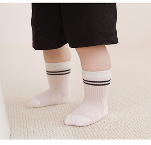 Calcetines de Algodón Transpirable para Niños, Estilo Preppy sin Costuras, Calcetines de Media Pantorrilla para Niños y Niñas, Bebés y Niños Pequeños, Primavera-Verano - Product Image 5