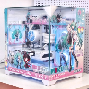 Oem/ODM chọn Hatsune tùy biến ATX/M-ATX máy tính tháp dọc chơi game máy tính để bàn cho trường hợp Side Panel chế tạo dịch vụ - Product Image 2