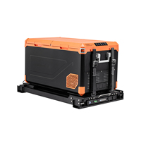 ATEM POWER Réfrigérateur coulissant inclinable latéral électrique 12V pour voiture en acier avec batterie au lithium intégrée 100AH Chargeur DCDC 40A